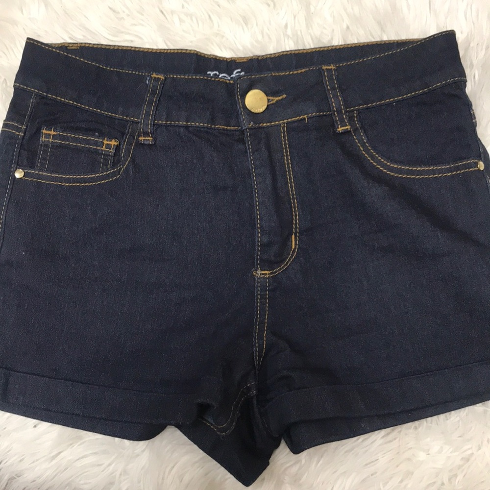 Denim High rise shorts